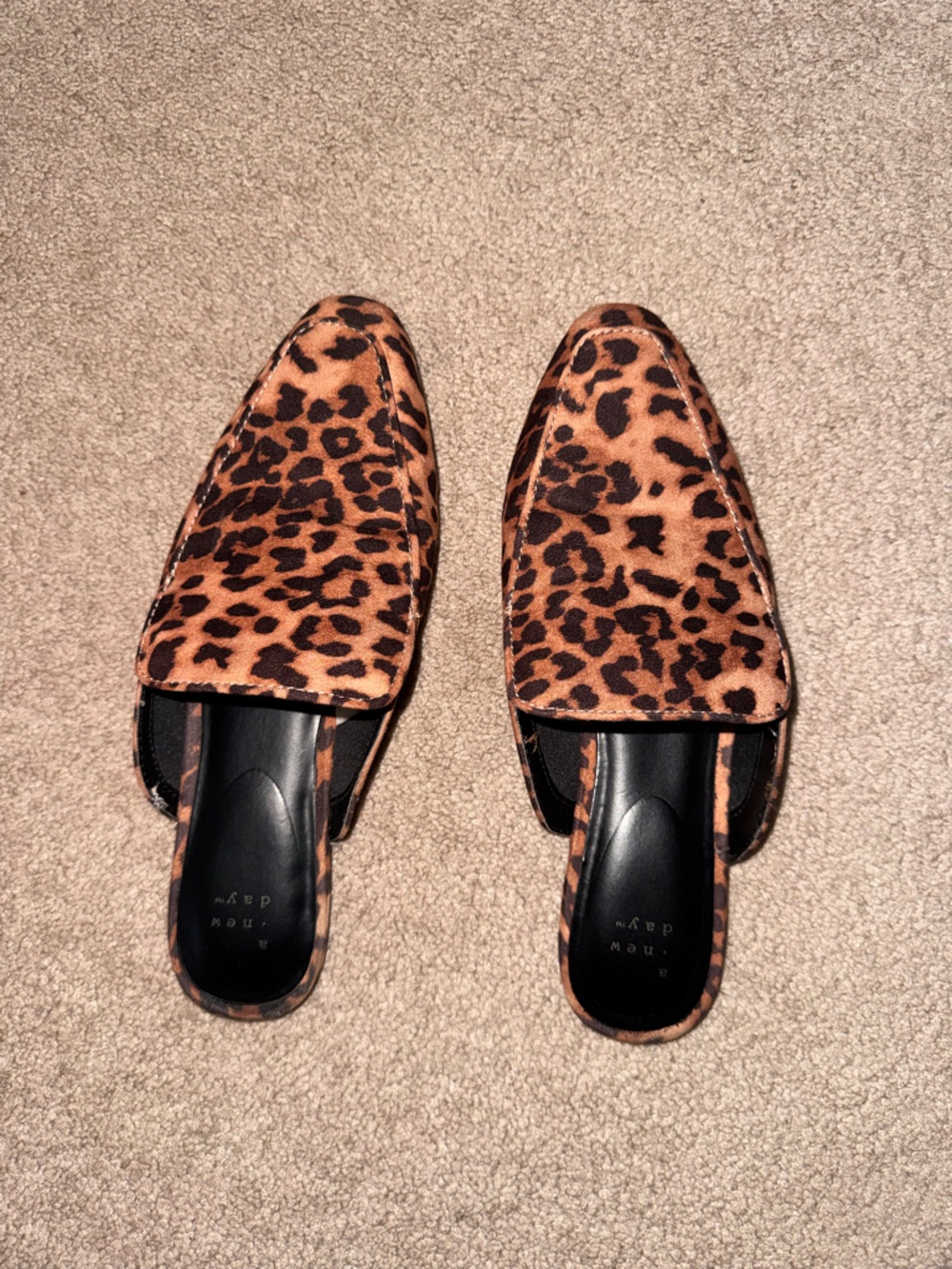 a new day Leopard Print Slip-On Mules